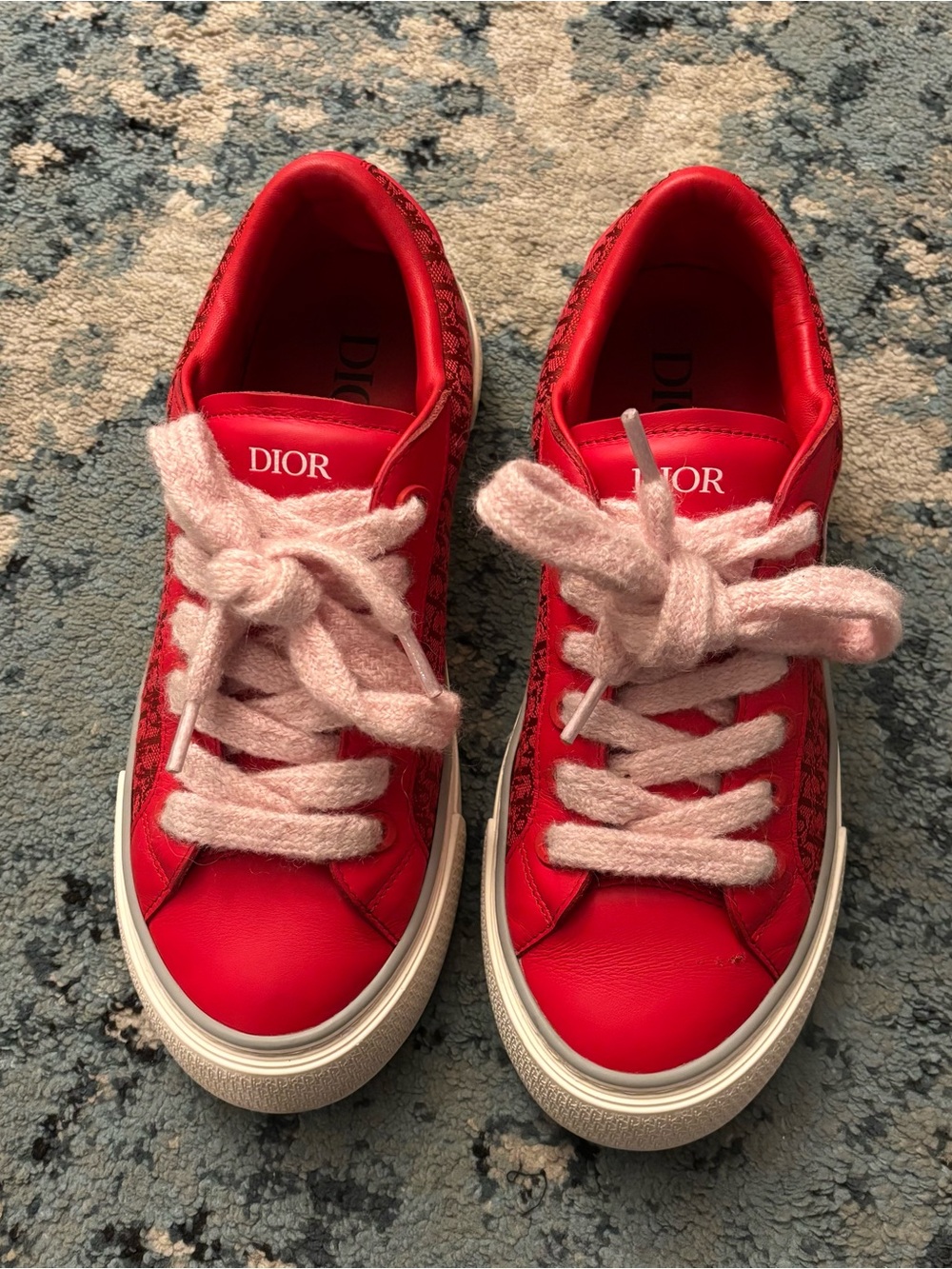 Dior B33 Sneakers with Pink Fuzzy Laces Size 42 9US Worn lightly No Box - Picture 3 of 8